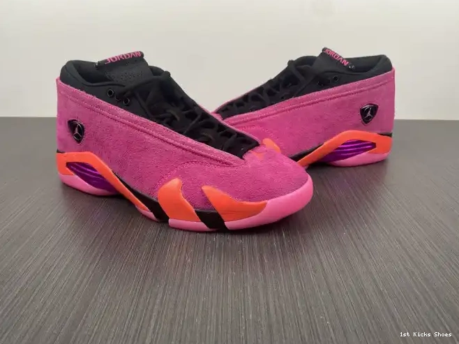 1st Kicks Shoes Pink DH4121-600 (W) Retro Shocking 14 Jordan Low 0514